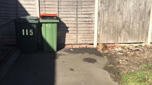 Collected household waste ready for disposal